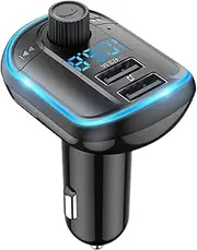 FM Transmitter Adapter - Wireless FM Radio Adapter Music Player | Fast Charging Automobile Audio Accessories for All Smartphones