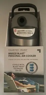 Sharper Image Breeze Blast Personal Air Cooler NIB Gray