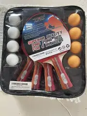 NIBIRU SPORT Ping Pong Paddles Set of 4 Premium Table Tennis Paddles Kit 8 Balls