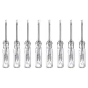 8Pcs SL1.5 Mini Slotted Screwdriver 1.5mm Magnetic Flat Head 45mm(L),Transparent