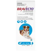Bravecto Dog 6 Month Spot On Tick & Flea Treatment 20-40kg Large Blue