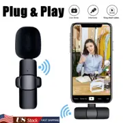 Wireless Lavalier Microphone Mic For iPhone iPad Live Stream YouTube Tiktok USA