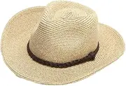 [Generic] Lightweight And Breathable Men's Sun Hat For Comfort Easy To Carry Paper Wide Brim Beach Foldable Cap Man Straw Hat