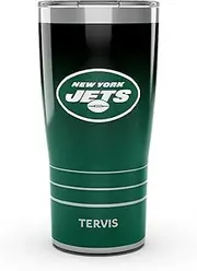Tervis Traveler NFL New York Jets - Ombre Triple Walled Insulated Tumbler Travel Cup Keeps Drinks Cold & Hot, 20oz, Stainless Steel