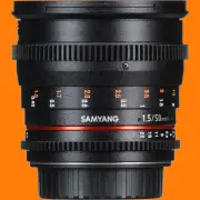 Samyang 50mm T1.5 VDSLR AS UMC Lens for Canon EF Mount - Brand New