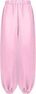 [Aislor] Kids Girls Belly Dance Pants Indian Arabic Loose Fit Trousers Satin Harem Bloomers Halloween Fancy Dress Up