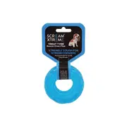 Scream Xtreme Treat Tyre Dog Chew Toy Loud Blue - 3 Sizes
