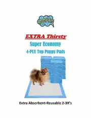 900 17x24" 4-Layer Super Economy Extra Absorb Thirsty Puppy Pads Reusable 2-3x's