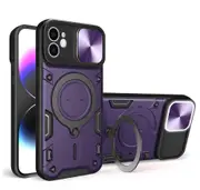 For iPhone 11 Case, Magnetic Support Car Mount Magnetic Military Shell - Dark Purple