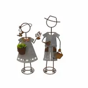 Set 2 Assorted Farm Kids W Planter 30X80M