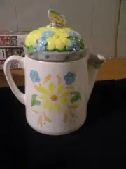 WATERING CAN FLORAL / BUTTERFLY COOKIE JAR BY ALCO NEW IN BOX
