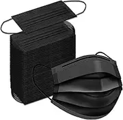 XIQUE 50pcs Black Disposable Face Mask 3Ply Non-woven Comfortable Face Mask