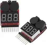 MERRYHAPY 2pcs Lithium Battery Volt Tester Low Voltage Alarm Capacity Display Real Monitoring for Automotive