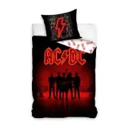 AC DC Single Duvet Cover & Pillowcase Set Euro Size Bedding 100% Cotton Official