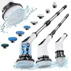 Cordless Electric Spin Scrubber with 8 Brush Heads Adjustable Handle