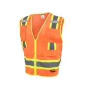 SV69-2ZOM-4X High Visibility/Type R Class 2 Vests Hi-Vis Orange - Size 4X