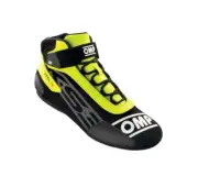OMP Racing KS-3 Shoes My2021 Black/Yellow - Size 37 KC0-0826-A01-178-37