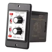 On Off Twin Timer Relay Knob Control Time Switch ATDV-YC 6S-60M DC 12V❀