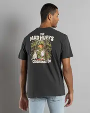 [The Mad Hueys] The Mad Hueys Men's Cookedatoo T-Shirt in Vintage Black Size 2XL 2XL Vintage Black