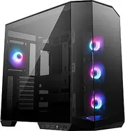 MSI MAG PANO 100R PZ ATX PC Case - ATX Capacity, Verical GPU Installation Bracket, GPU Holder, Dust Filters, Swinging Storage Bracket, Dual-Chamber, USB 20Gbps Type-C