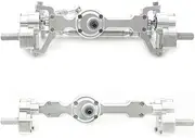 Car Front Rear Axle Set Upgrade Parts for 1/12 MN MN99S MN98 D90 D91 D99 D99S MN90 Parts Aluminum Alloy Fr&on&t and Rear Door Axle CNC Anodized Remote Control Axle(Silver 1 Set)