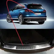 Boa Line Auto - Chrome Rear Bumper Protector Scratch Guard S.Steel, Compatible with VW TOUAREG 2017UP