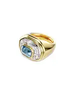 Swarovski Chroma Octagon Cut Crystal Cocktail Ring