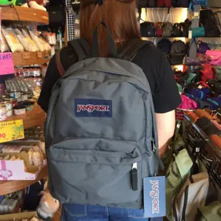 jansport 高密度防潑水材質/耐用/大空間 SUPERBREAK 灰色後背包