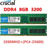 Crucial DDR4 16GB 2X8GB 3200 Mhz PC4-25600 288pins Desktop Memory Dimm Ram