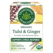 Traditional Medicinals Bagged Tea Tulsi With Ginger 16 Tea Bags 16 Bag