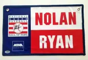 Nolan Ryan Signed Vintage MBNA Hall Of Fame Banner, (PSA) Certified