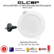 10W Smart WiFi RGBW + CCT SMD LED Downlight SMD LED Downlight Kit | 90mm Cutout