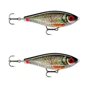 2x Rapala 14cm X Rap Haku Slow Sinking Glidebait Fishing Lures - Live Roach