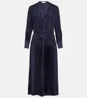 [Vince] Vince Pleated midi dress AU 8 blue