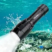 Wurkkos DL10R IPX8 Waterproof Scuba Dive Torch - Bright 4500 Lumen Diving Flashlight with XHP70.2 Rechargeable Built-in USB-C Charge Port for Submarine Snorkeling