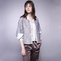在飛比找momo購物網優惠-【PANGCHI 龐吉】義大利毛料印花短版外套(212200