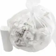 4 Gallon Small Clear Trash Bags, Tear Resistant Bulk Rolls by Mop Mob