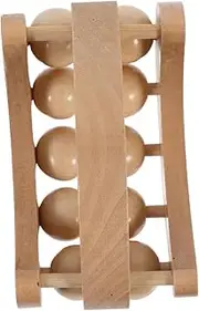 Healvian Massager Tool Suction Cups Wooden Arm Massage Tool 10 Bead Massager for Travel
