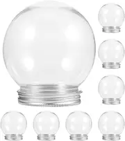 8pcs Clear DIY Snow Globe Craft Kits Empty Water Globes for Creative Christmas Decorations Lightweight and Portable with Smooth Surface for Beginners and Professionals