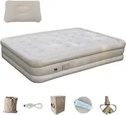 Camping Air Mattress,Double Camping Mattress Self-Inflating Camp Bed - Luxury Sleeping Pad Portable Airbed Mat for Hikng & Tent