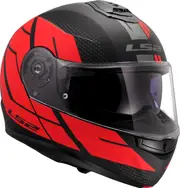 LS2 FF908 Strobe II Code, flip up helmet , color: Matt Black/Red , size: M