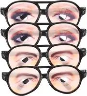 TINEASUR 4pcs Funny Glasses Photo Props Eyeglasses Props Party Eyeglass Novelty Eyeglasses Costume Eyeglasses Photo Booth Prop Carnival Party Eyeglasses Carnival Eyewear Prop Glasses