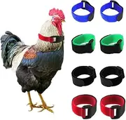 8 Pack No Crow Rooster Collars, Chicken Collar Anti-Hook Noise Free Neckband No Crow Noise Neck Belt for Roosters - Prevent Chickens from Screaming, Disturbing Neighbors