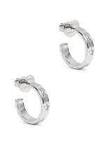 Kate Spade New York Set In Stone Silver-plated Hoop Earrings ONE SIZE