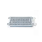 40-cell Household Ice Box with Lid Homemade Quick-freezer Creative Large Ice Cube Grinding Tool-Blue