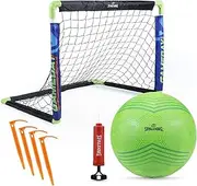 Spalding - Soccer Goal Set, Glow-in-The-Dark Foldable Soccer Net with Ball, Pop-Up Goal for Practice & Games, Outdoor Play for Kids