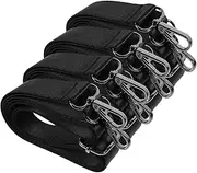 Yardwe 4pcs Horse Blanket Leg Straps Adjustable Leg Straps Metal Double Buckle Snaps for Horse Blankets