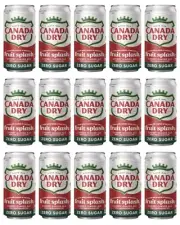 Canada Dry Zero sugar Splash Cherry Ginger Ale , 12 oz, 15-Pack