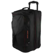 140L Pierre Cardin Trolley Bag Medium Soft Travel Luggage Wheeled Duffle - Black