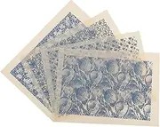 4 Sheets Burnt Pottery Stickers Flower Decor Floral Decor Ceramic Cup Decal Beautiful Transfer Decal Classic Pottery Decal Tool Stickers DIY Accessories Jingdezhen Paper Flowers
